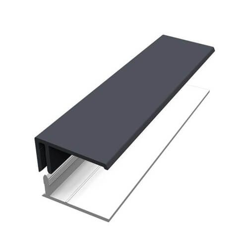 Weatherboard Cladding Two Part Edge Trim - 3mtr Slate Grey