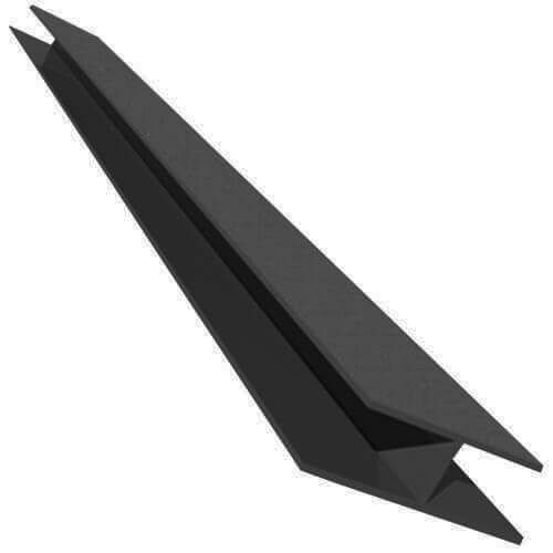 Hollow Soffit H Trim - 5mtr Dark Grey Smooth