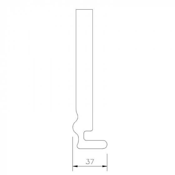 Ogee Fascia - 225mm x 18mm x 5mtr White