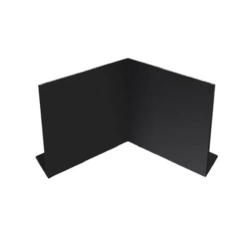 Aluminium Fascia V Profile Internal 90 Degree Corner - 175mm x 2mm Black