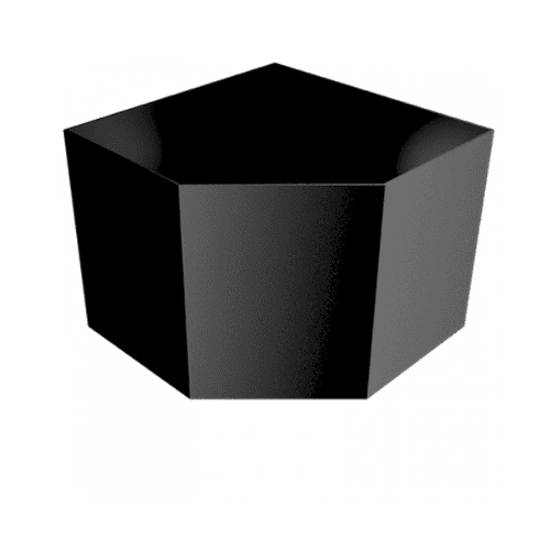Aluminium Round Swaged Minerva Corner Hopper - 63mm PPC Finish Black