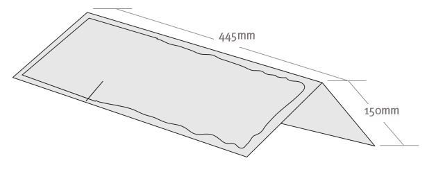 Composite Slate Roof Ridge - 150mm x 445mm Grey