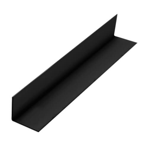 Guardian Internal Cladding PVC Internal Right Angle - 2700mm x 25mm Black - For Bathrooms/ Showers/ Kitchens/ Ceilings