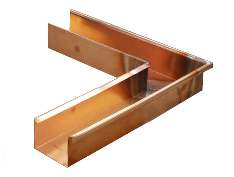 Copper Box Gutter External Corner - 90 Degree x 80mm