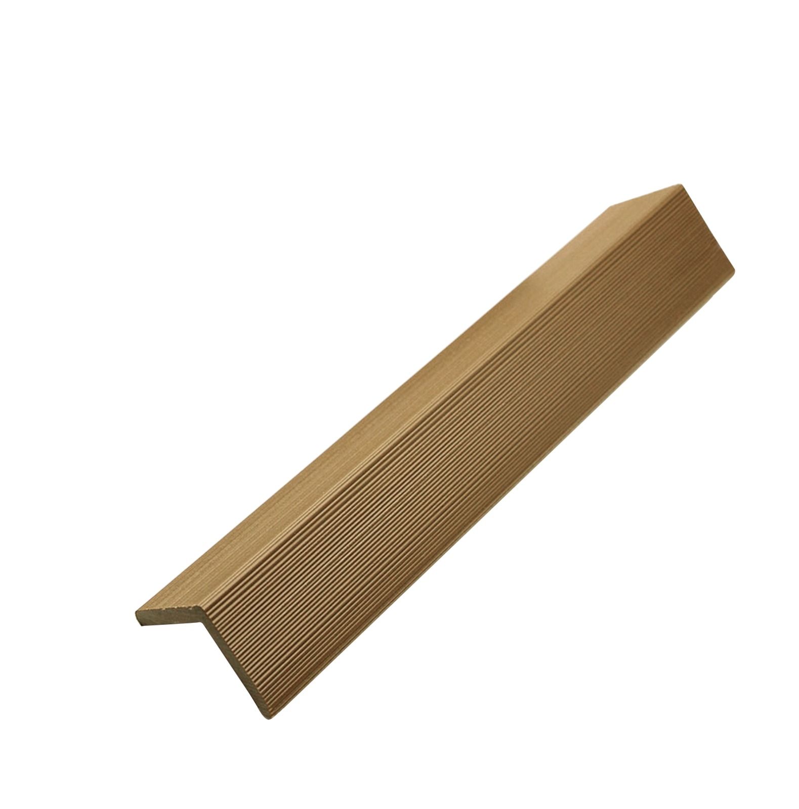 Standard Panel Composite Cladding Angle Trim  - 41mm x 3.6mtr Teak Edge Seal