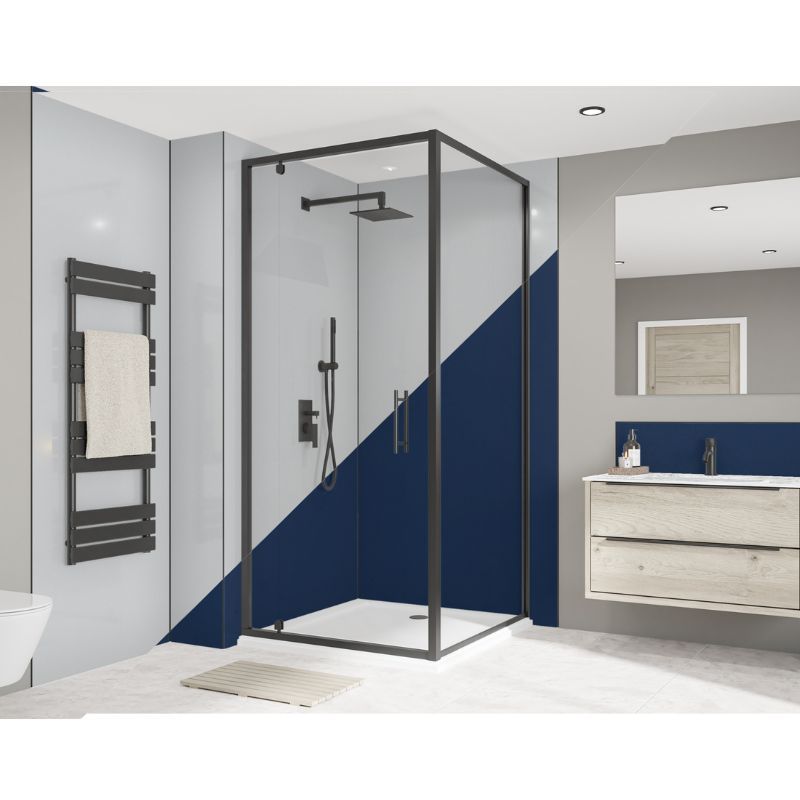 Wetwall Bathroom Wall Panel - 2440mm x 1220mm x 4mm - Atlantic / Urban Grey