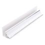 Guardian Internal Cladding PVC Scotia Trim/ 2 Part Wall Ceiling Cove - 2700mm x 10mm White and Chrome - For Bathrooms/ Showers