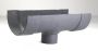 Cast Iron Deep Half Round Gutter Running Outlet - 100mm for 75mm Downpipe Primed