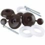 Fixing Buttons - for 16mm Polycarbonate Sheets Brown - Box of 10