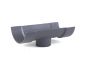 Cast Iron Half Round Gutter Running Outlet - 125mm for 100mm Downpipe Primed