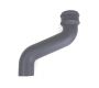 Cast Iron Round Downpipe Offset - 230mm Projection 75mm Primed