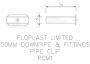 FloPlast Mini Gutter Downpipe Clip - 50mm White