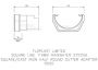 FloPlast PVC Square to Cast Iron Half Round Gutter Adaptor - White