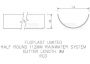 FloPlast Half Round Gutter - 112mm x 3mtr Black
