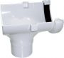 FloPlast Half Round Gutter Stopend Outlet - 112mm White