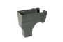 FloPlast Ogee Gutter Stopend Outlet Left Hand - 110mm x 80mm Anthracite Grey