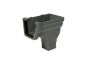 FloPlast Ogee Gutter Stopend Outlet Right Hand - 110mm x 80mm Anthracite Grey