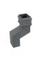 Cast Iron Rectangular Downpipe - 230mm Front Projection 100mm x 75mm Primed