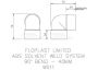 FloPlast Solvent Weld Waste Bend Knuckle - 90 Degree x 40mm Grey