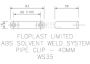 FloPlast Solvent Weld Waste Pipe Clip - 40mm Grey