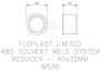 FloPlast Solvent Weld Waste Reducer - 40mm x 32mm Grey