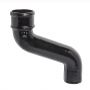 Cast Iron Round Downpipe Offset - 230mm Projection 65mm Black