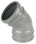 FloPlast Industrial/ Xtraflo Downpipe Solvent Weld Offset Bend Top - 110mm Grey