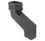Cast Iron Square Downpipe Offset - 150mm Projection 75mm Black