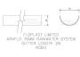 FloPlast Mini Gutter - 76mm x 2mtr Grey - Pack of 6