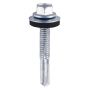 12G (5.5mm) x 32mm - Self Drilling Screw Hexagon Heavy Section with 16mm Bonded Washer - Bag of 20