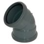 FloPlast Ring Seal Soil Bend Double Socket - 135 Degree x 110mm Anthracite Grey