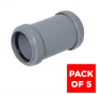 FloPlast Push Fit Waste Coupling - 32mm Grey - Pack of 5