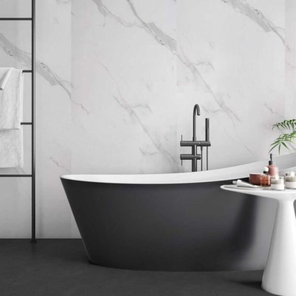 Internal Wall Panel - 250mm x 2600mm x 7.5mm Matt Carrara Marble - Pack of 4