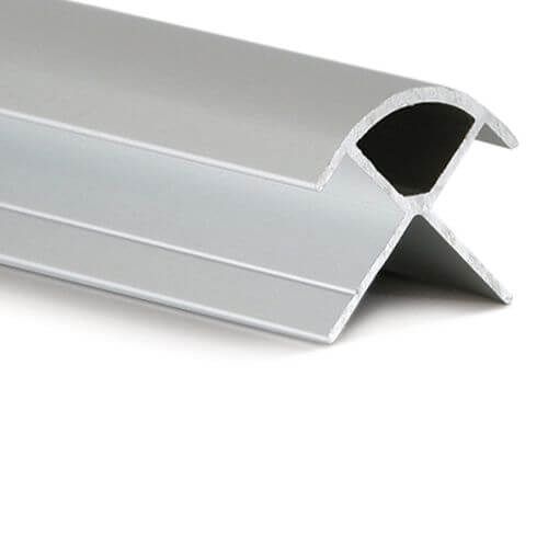 Guardian Internal Cladding Aluminium External Corner - 2400mm Satin - For 10mm Bathroom/Shower/Kitchen/Ceiling Panels