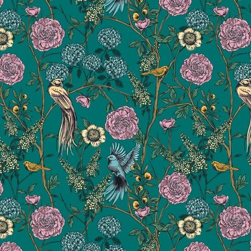 Acrylic Wall Panel - 896mm x 2400mm x 4mm Vintage Birds
