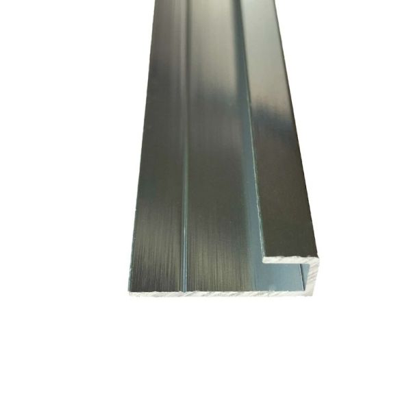 Wetwall Bathroom Alloy Panel 4mm End Cap - 2440mm Polished Silver