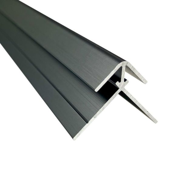 Wetwall Bathroom Alloy Panel 4mm External Corner - 2440mm Matt Black