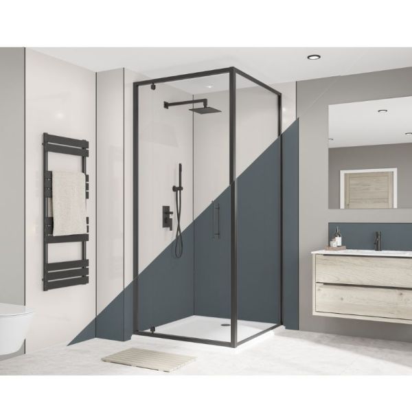 Wetwall Bathroom Wall Panel - Malibu Grey / Storm Blue