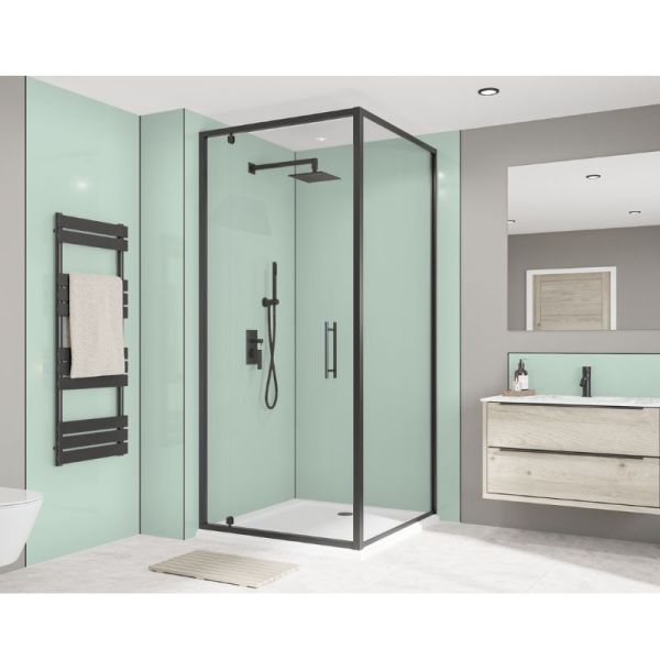 Wetwall Bathroom Wall Panel - Terra Grey / Seabreeze Green