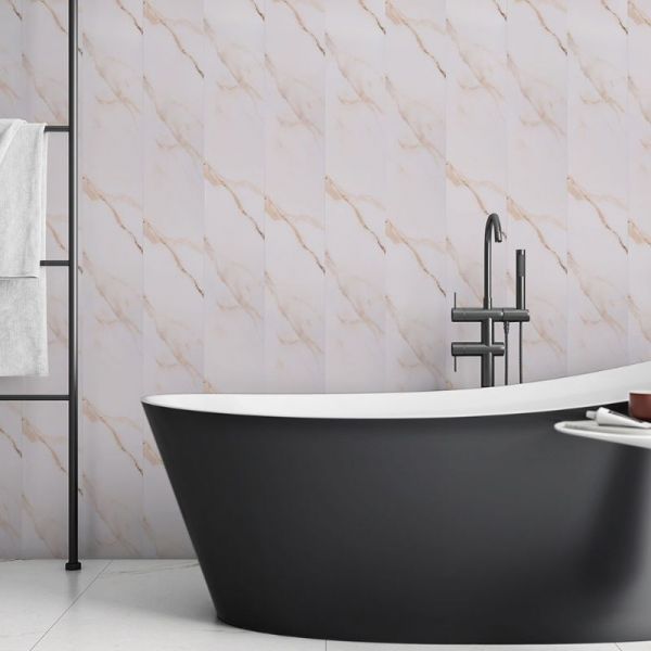Internal Wall Panel - 250mm x 2600mm x 7.5mm Bronze Carrara Marble - Pack of 4