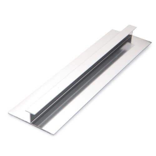 Guardian Internal Cladding Aluminium H Trim - 2400mm Silver - For 10mm Bathroom/Shower/Kitchen/Ceiling Panels