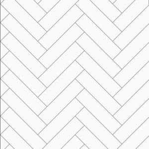 Internal Cladding Panel - 250mm x 2600mm x 8mm Chevron White - Pack of 4 - For Bathrooms/ Kitchens/ Ceilings