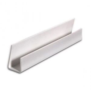 Internal Wall Cladding End U Trim - 2600mm White - For 8mm Bathroom/ Kitchen/ Ceiling Panels
