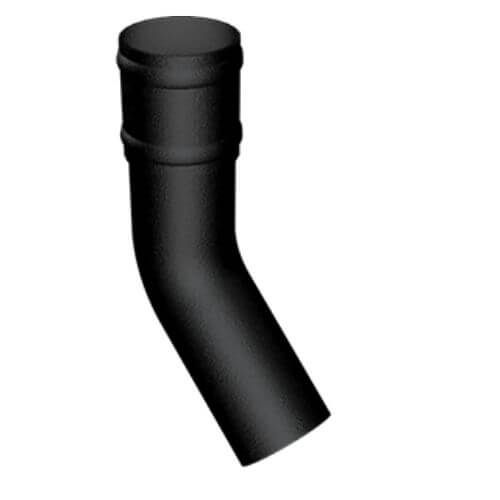 Cast Aluminium Round Downpipe Bend - 135 Degree x 63mm Black (9005 Leatherette)