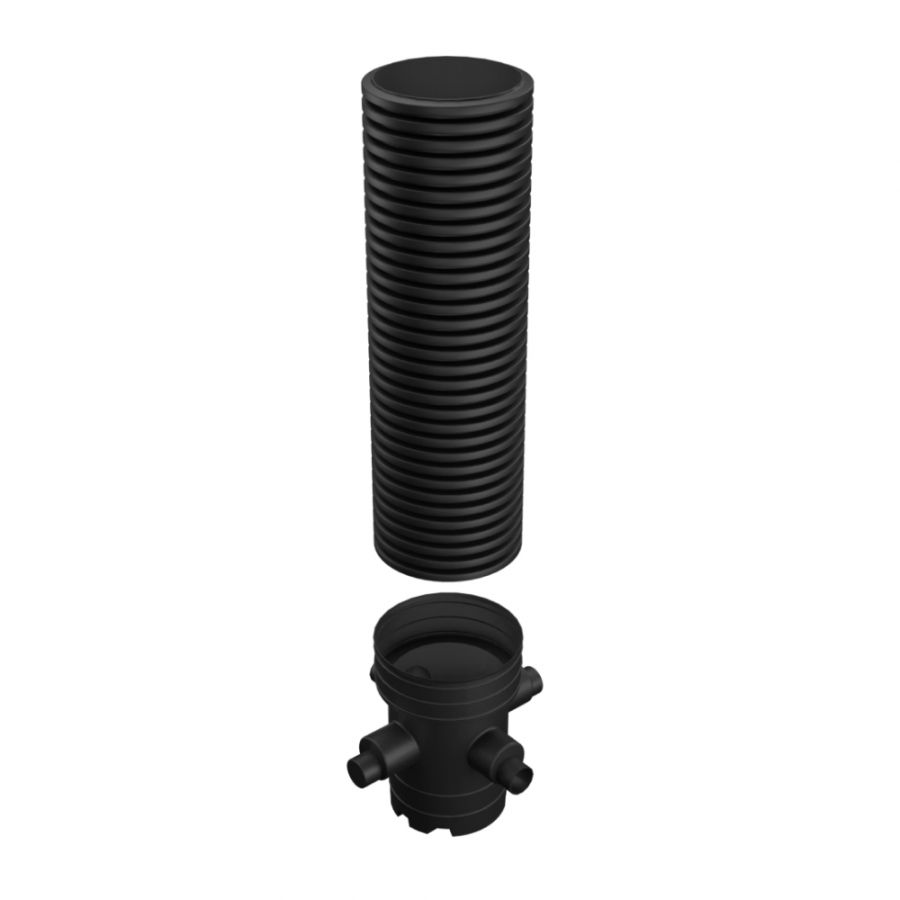 Catchpit Chamber Set - 600mm Diameter x 2335mm Height For 150mm & 225mm Twinwall with 150mm & 225mm Inlets