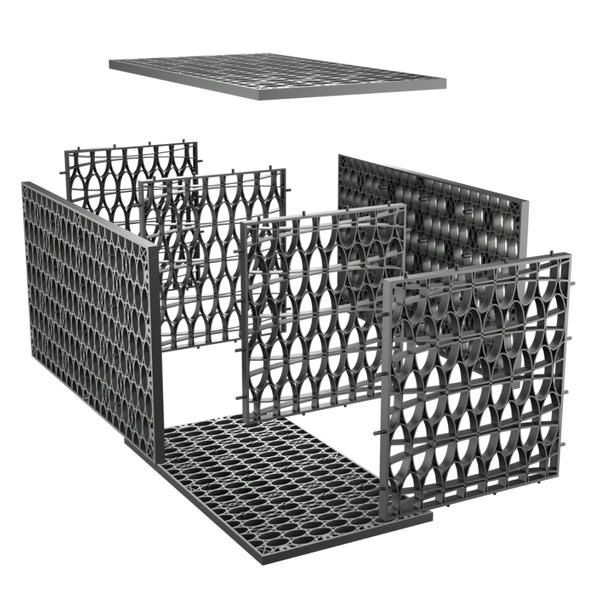 Rainsmart 24 Tonne Shallow Soakaway Crate Set Flat-Packed - 10 Cubic Metre Kit