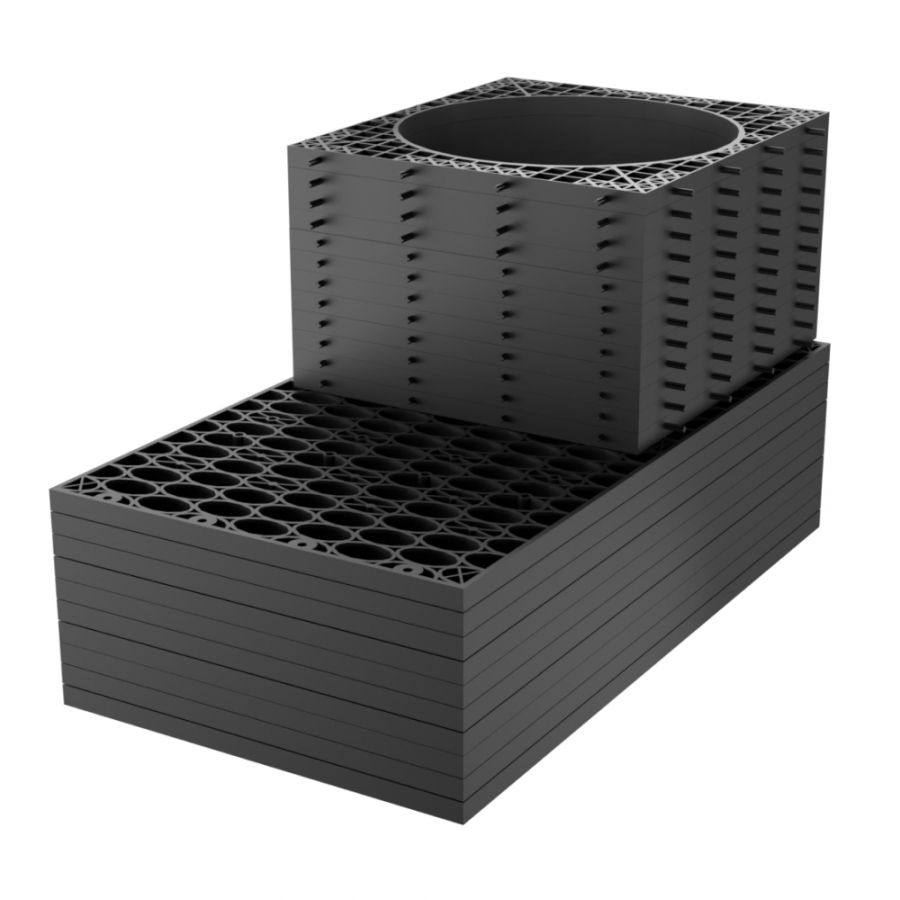 Rainsmart 24 Tonne Triple Inspection Channel Soakaway Crate Flat-Packed - 0.36 Cubic Metres