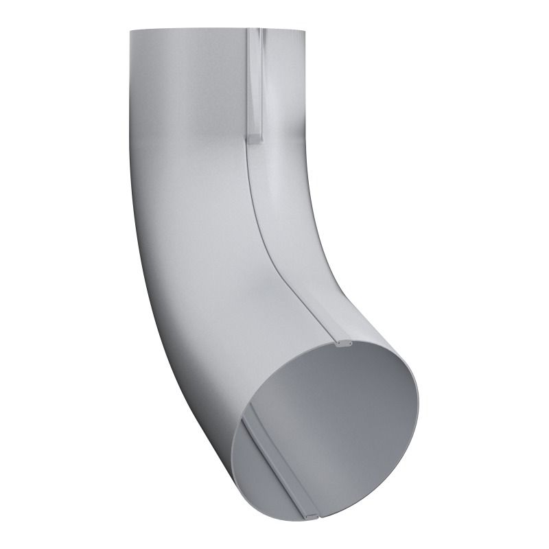 Lindab Aluminium Conical Pipe Bend 70 - 87mm Silver Metallic