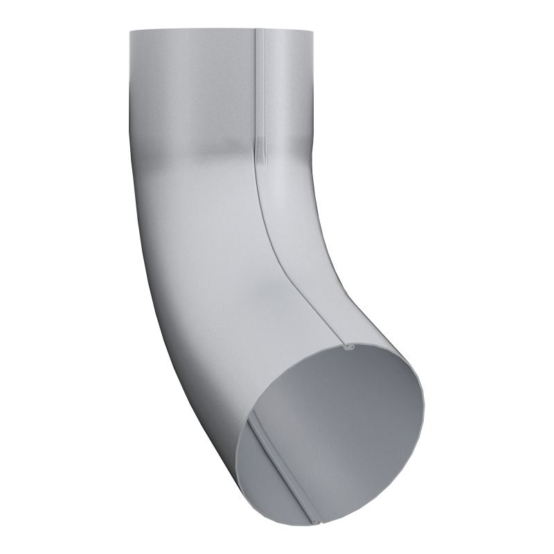 Lindab Aluminium Pipe Bend with Socket 70 - 100mm Silver Metallic
