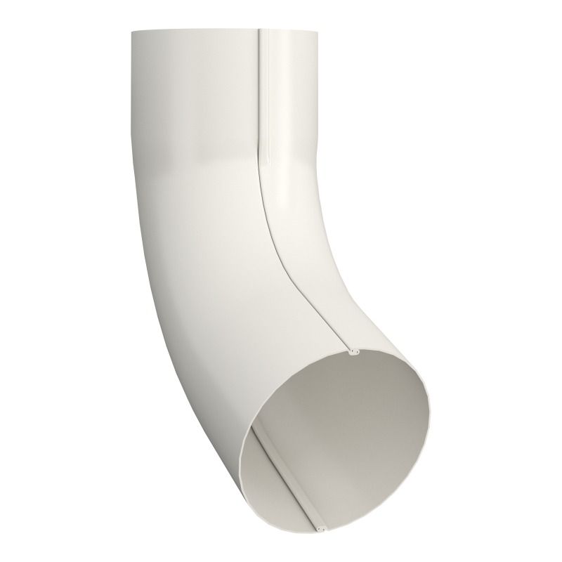 Lindab Aluminium Pipe Bend with Socket 70 - 100mm White